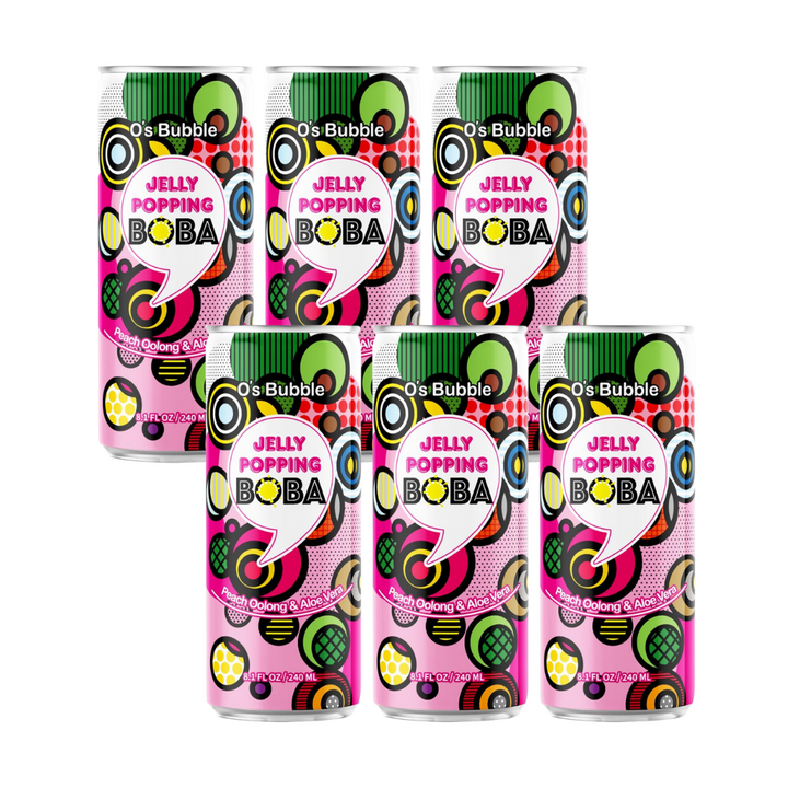 O'S BUBBLE Peach Oolong Tea Can 240ml x 6ea (BBD 10/11/2025)