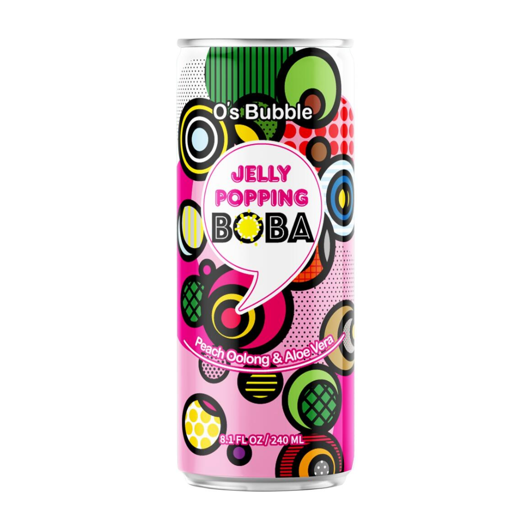 O'S BUBBLE Peach Oolong Tea Can 240ml x 6ea (BBD 10/11/2025)