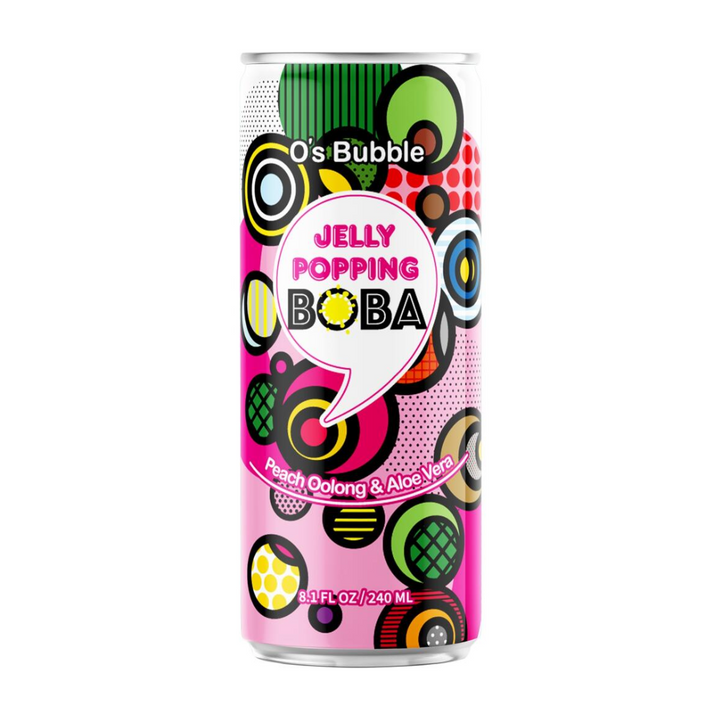 O'S BUBBLE Peach Oolong Tea Can 240ml x 6ea (BBD 10/11/2025)