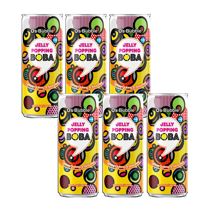 O'S BUBBLE Lychee Oolong Tea Can 240ml x 6ea (BBD 10/11/2025)