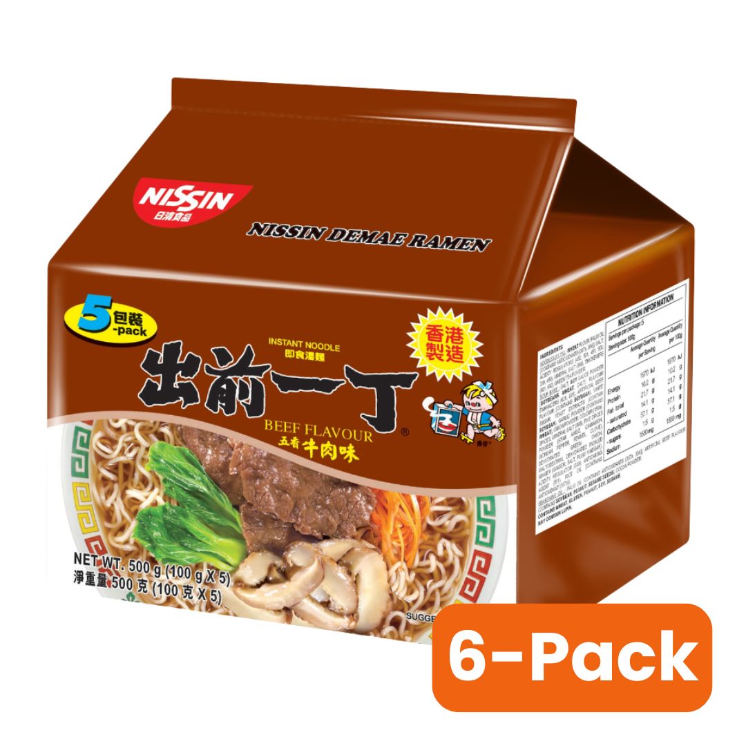 NISSIN Demae Ramen Five Spice Beef Flavour (100g x5) x 6-pack