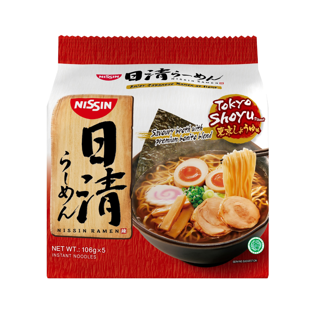 NISSIN Tokyo Shoyu Flavour( 106g x5) x 6 packs