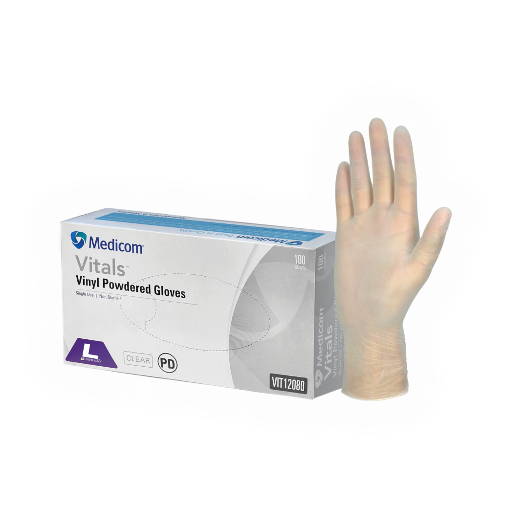 Gloves Vinyl Clear L 100pc