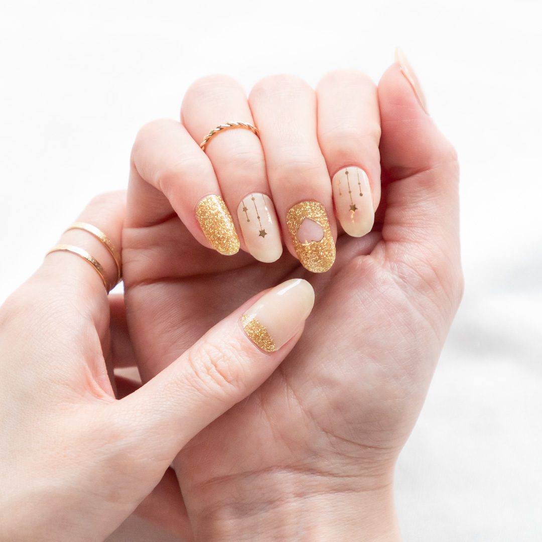 Nail Seal Glitter Beige 1p