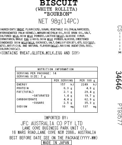BOURBON White Rolita 98g