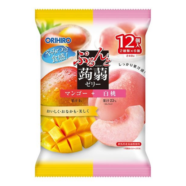 Orihiro Purunto Mango + Peach 240g (12pc)