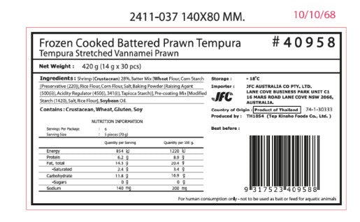 TEP Ebi Tempura Nigiri 30pc x 14g