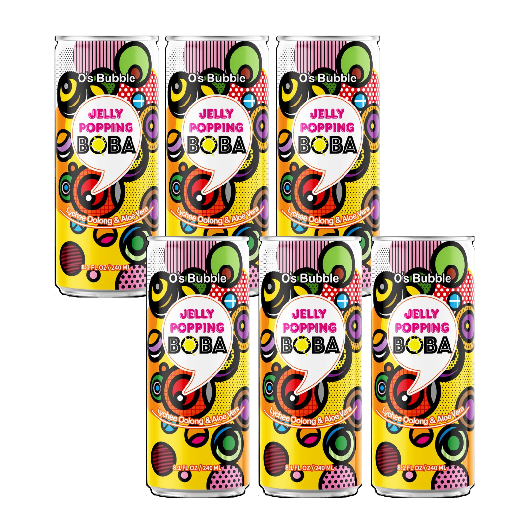 O'S BUBBLE Lychee Oolong Tea Can 240ml x 6ea