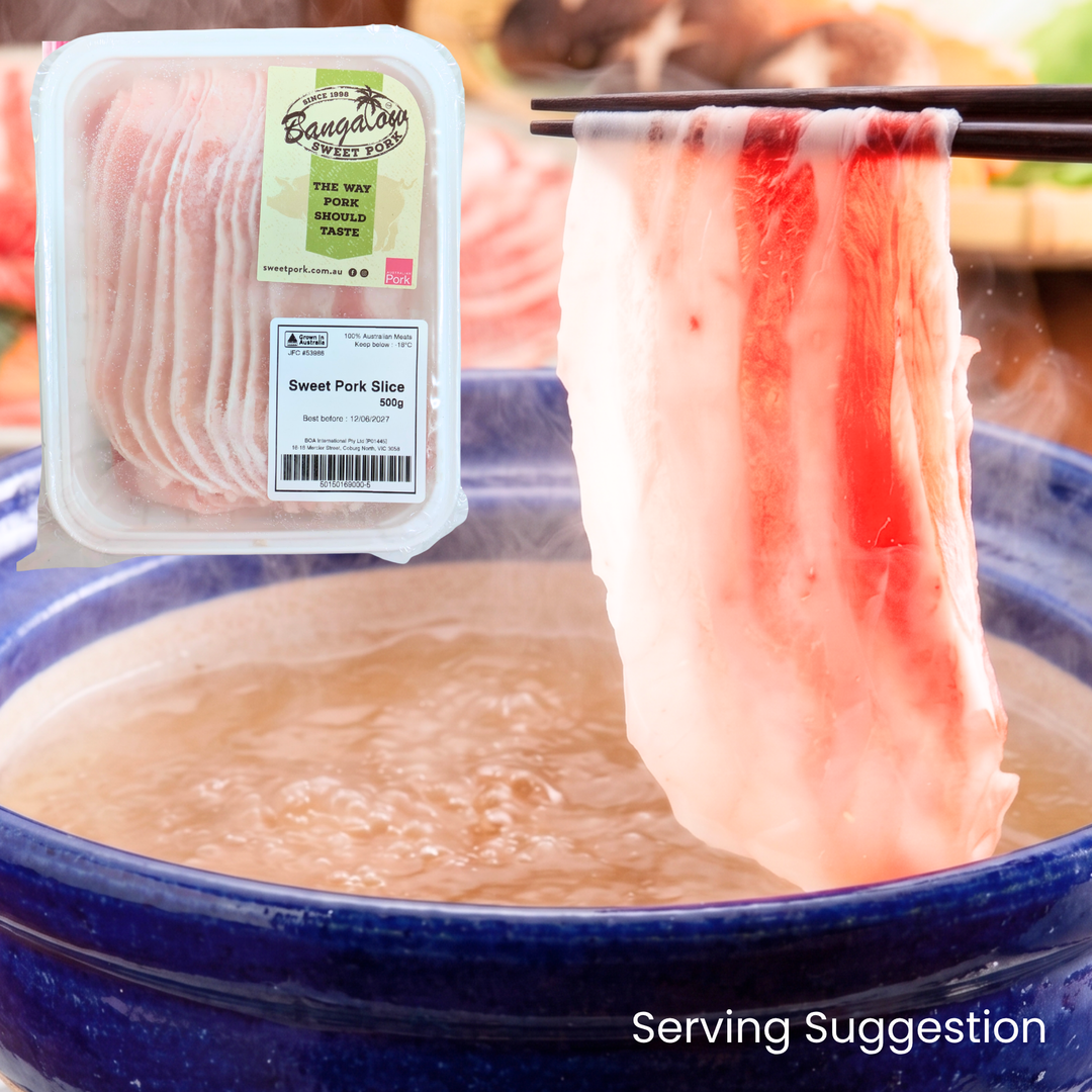 Silky Premium Pork Slice for ShabuShabu (1.8mm) 500g