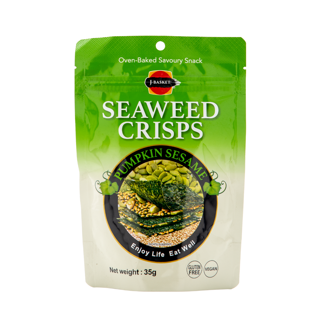 JB Seaweed Crisps P&S 35g Seaweed Snack Pumpkin & Sesame