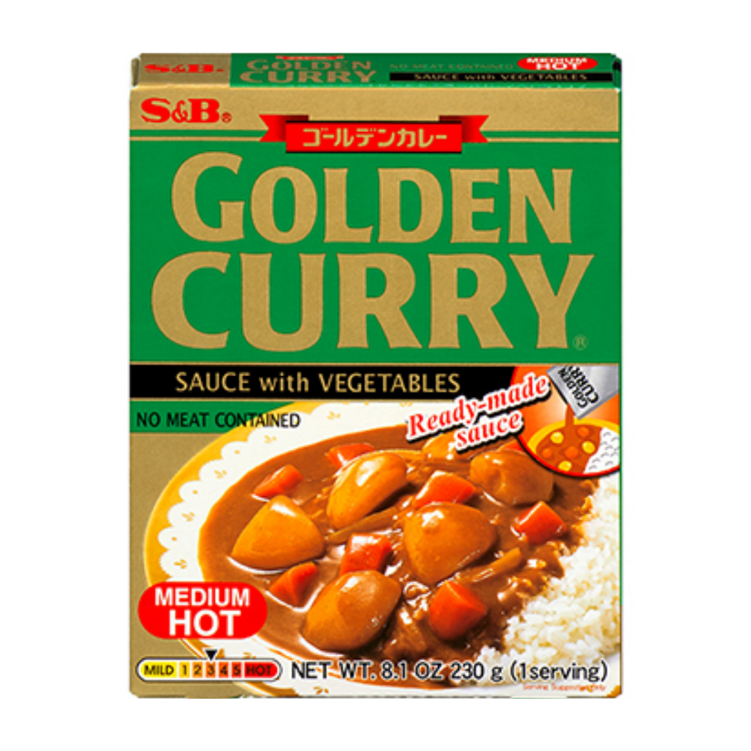 S&B Golden Curry Sauce with Vegetables Medium Hot 230g