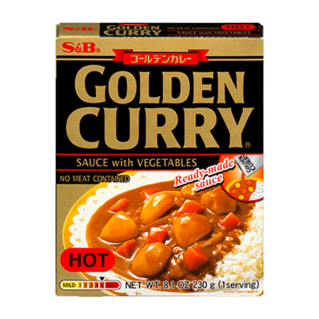 S&B Golden Curry Sauce with Vegetables Hot 230g