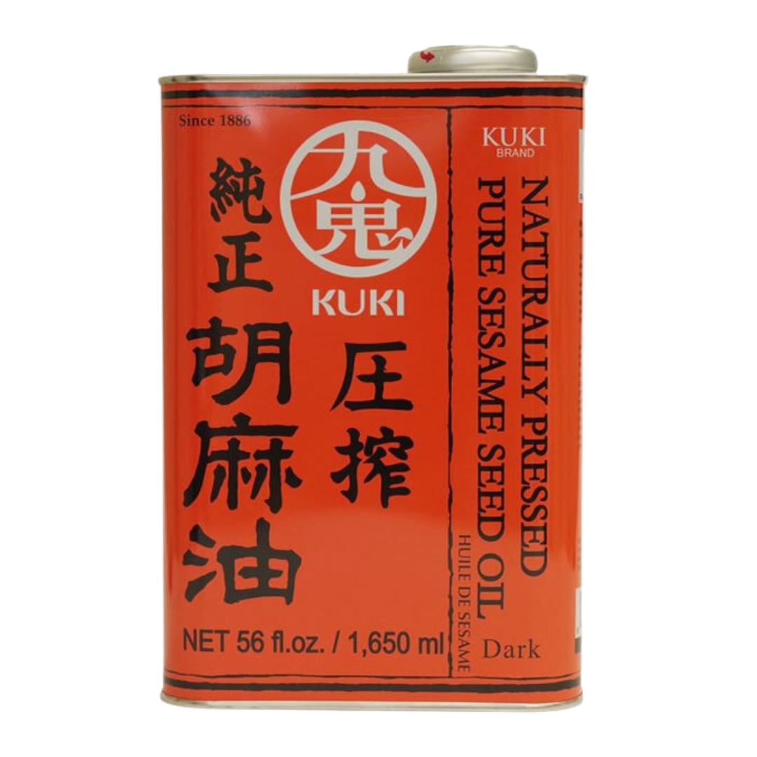 KUKI Goma Abura TIN 1.516kg Pure Sesame Oil Dark