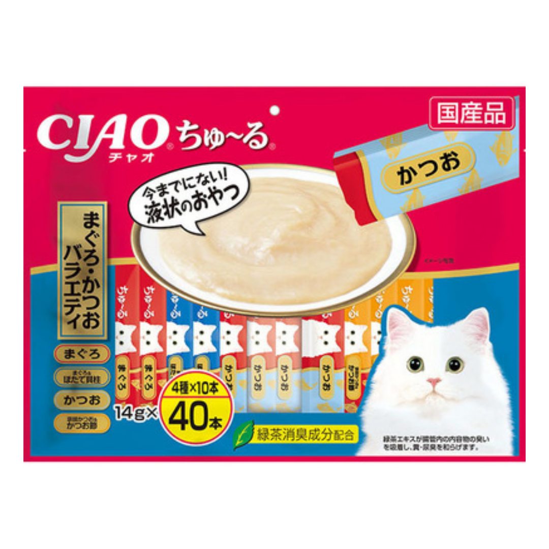 CIAO Chu-ru Variety Tuna and Bonito Variety 40pc 560g