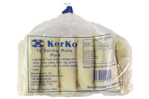 KERKO Pork Spring Roll 12pc
